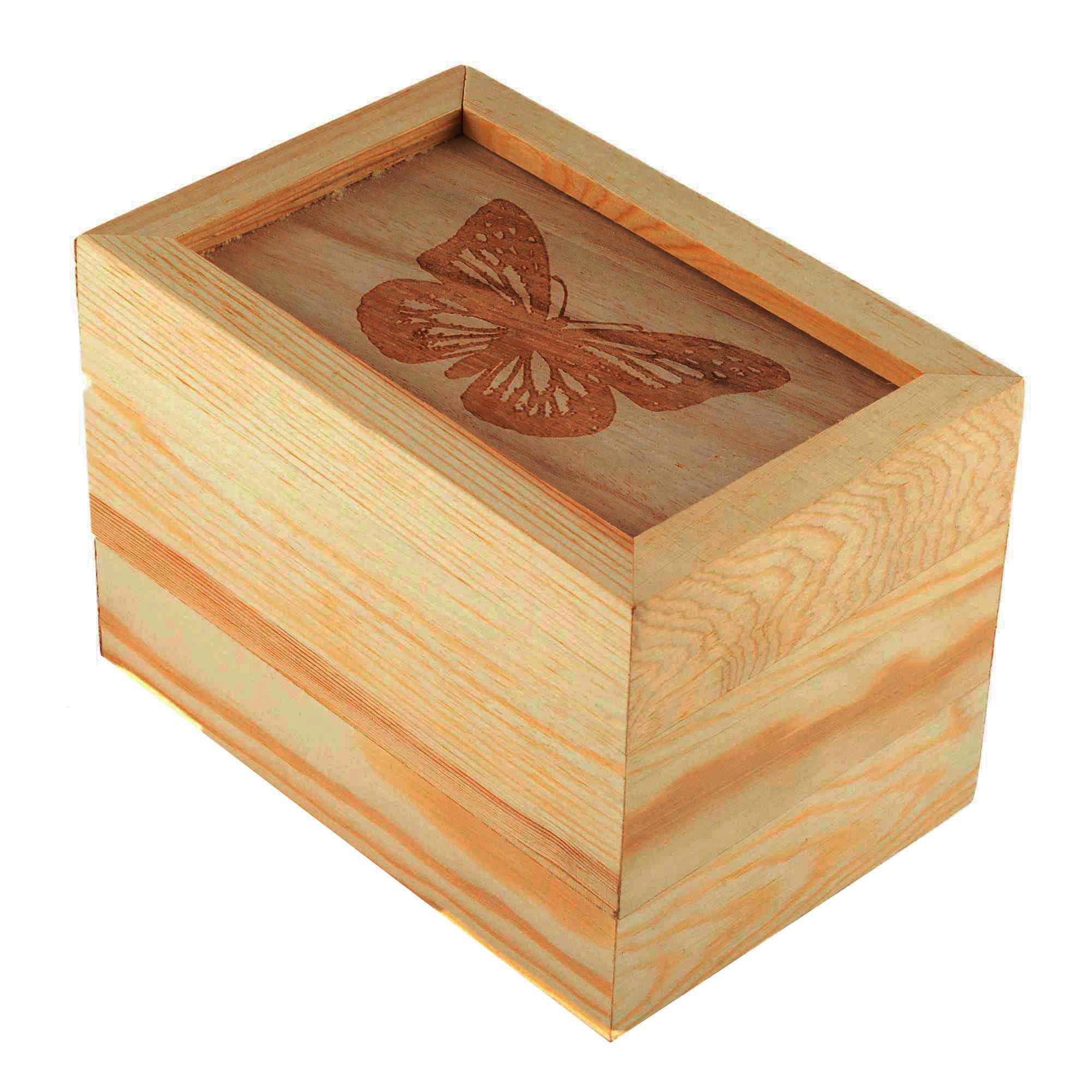 BUTTERFLY SIFT PINE WOOD BOX
