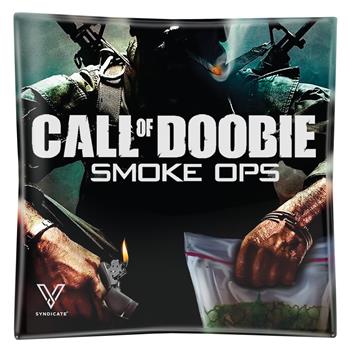  CALL OF DOOBIE TEMPERED GLASS ASHTRAY