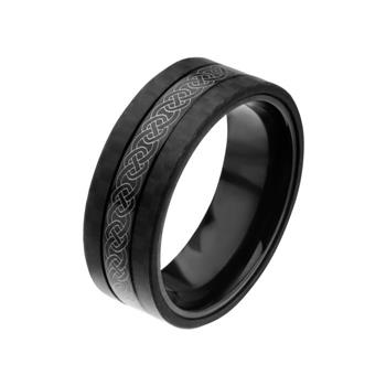  Center Celtic Design With Solid Carbon Fiber Ring