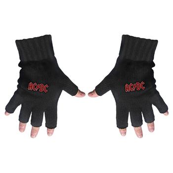 AC/DC Classic Red Logo Fingerless Gloves