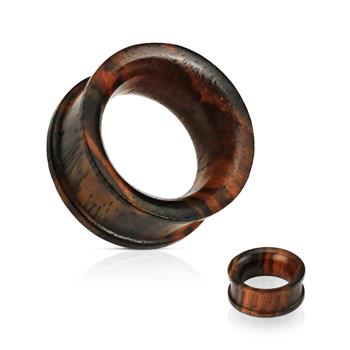  Concave Double Flat Flared Tunnel Organic Sono Wood Plug