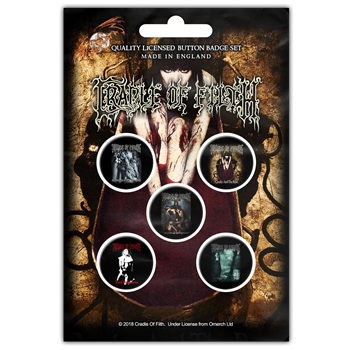 Cradle of Filth Albums Button Pin Set