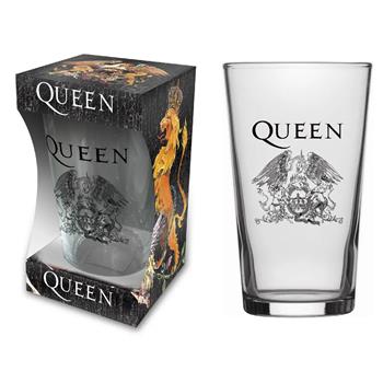 Queen Crest Beer Glass