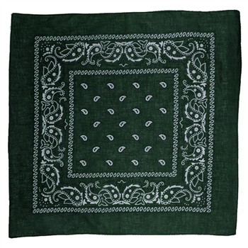 Generic Dark Green Paisley Bandana
