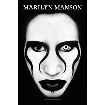 Marilyn Manson Defiant Face Premium Flag