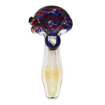  DICHRO CHIP NEW YORK RANGERS GLASS SPOON HAND PIPE