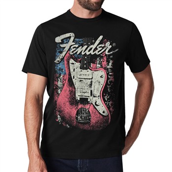 Fender Distressed Guitar USA Flag T-Shirt