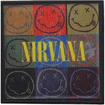 Nirvana Distressed Smiley Blocks Patch