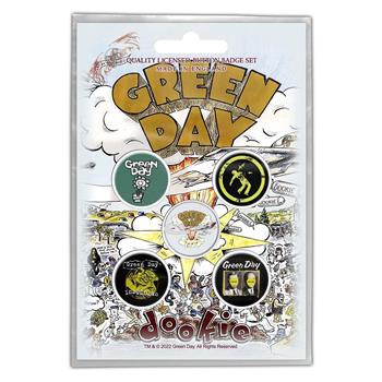 Green Day Dookie Button Pin Set