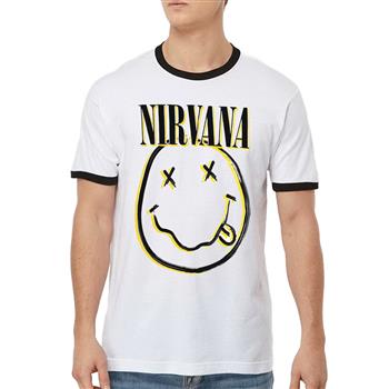 Nirvana Double Happy Face [Ringer] T-Shirt