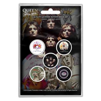 Queen Early Album Button Badge Set
