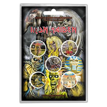 Iron Maiden Early Albums Button Pin Set