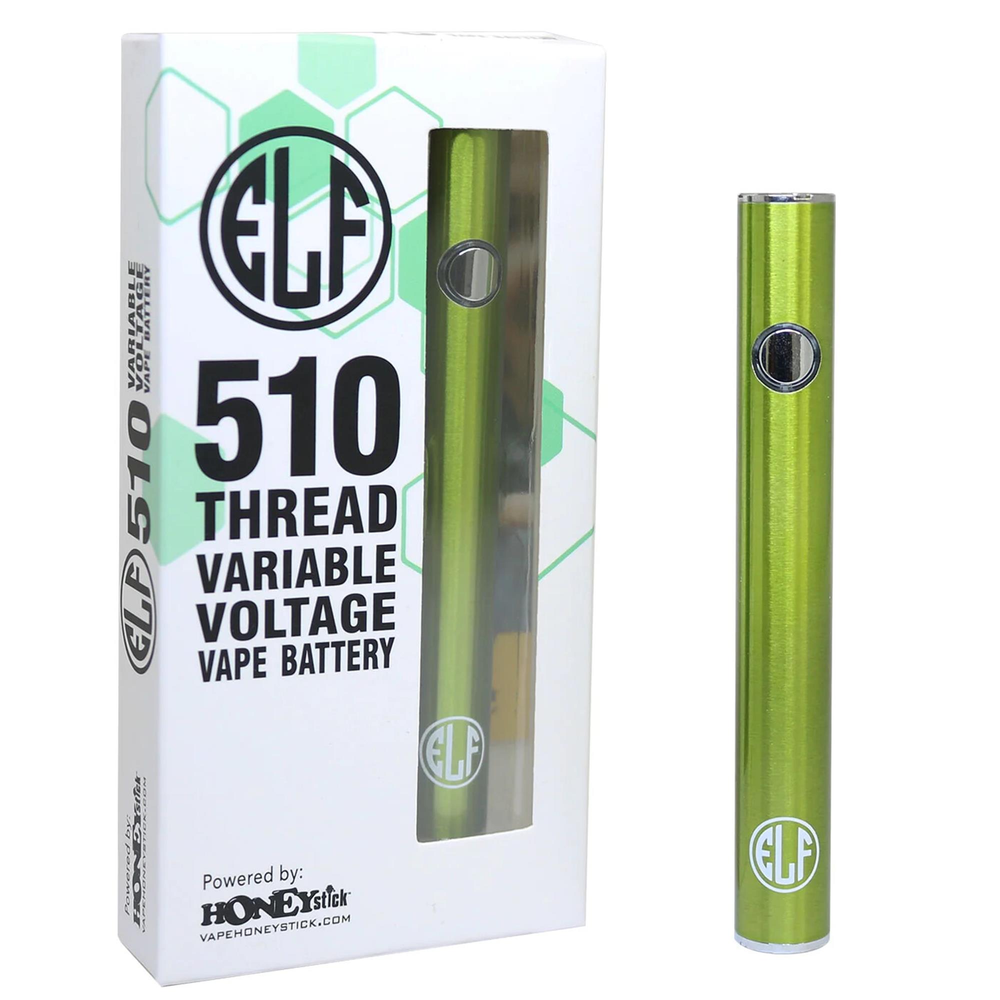 ELF 400 MAH VARIABLE VOLTAGE 510 THREAD BATTERY & CHARGER – GREEN