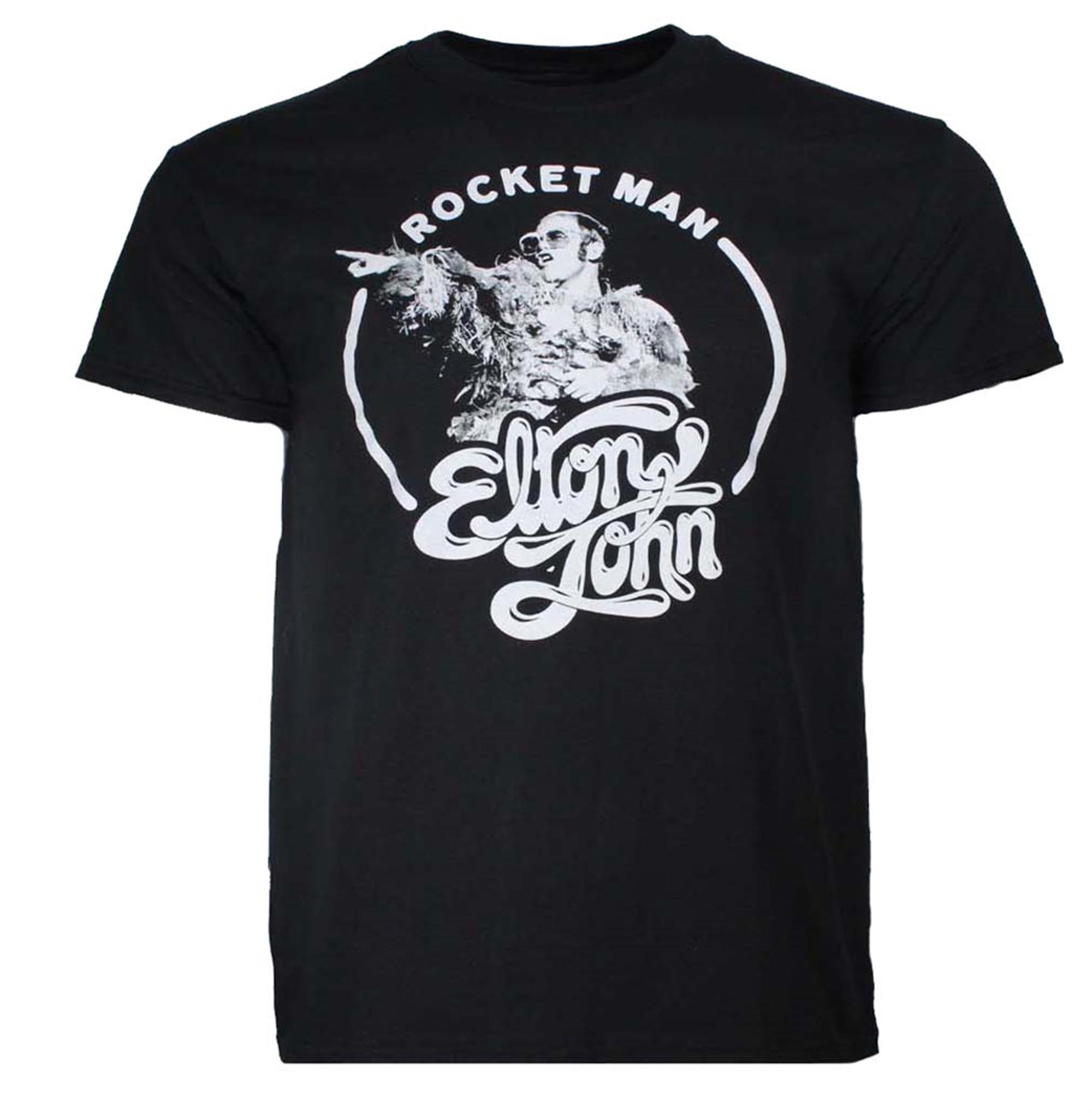 Elton John Elton John Rocket Man Circle T-Shirt Men | Loudtrax