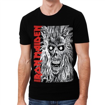 Iron Maiden Eponymous Face Red Logo T-Shirt