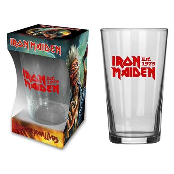 Iron Maiden Est. 1975 Beer Glass