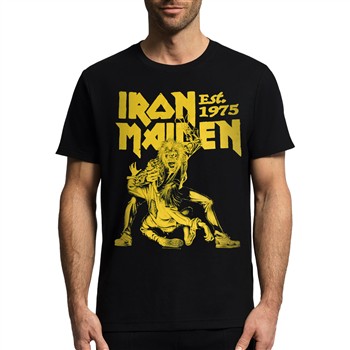 Iron Maiden Est. 1975 Claw Yellow Graphic T-Shirt