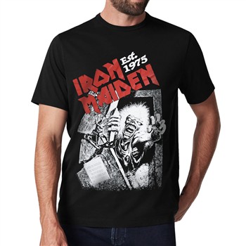 Iron Maiden Est. 1975 No Prayer Grave Red Logo T-Shirt