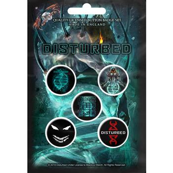 Disturbed Evolution Button Pin Set