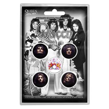 Queen Faces Button Pin Set
