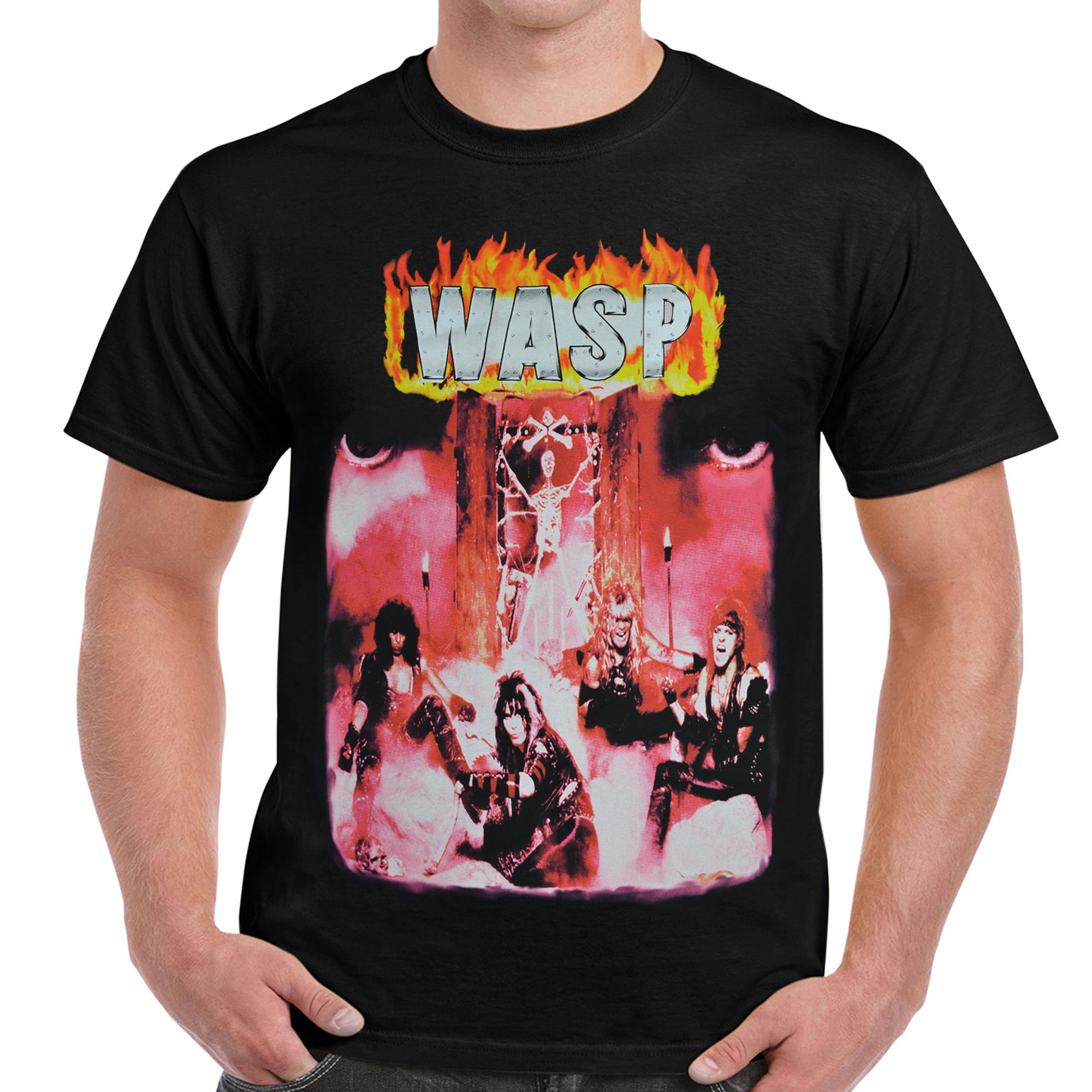 CROSSBONES Metal Rock Band Men's White T-Shirt Size S-3XL New WASP W.A.S.P
