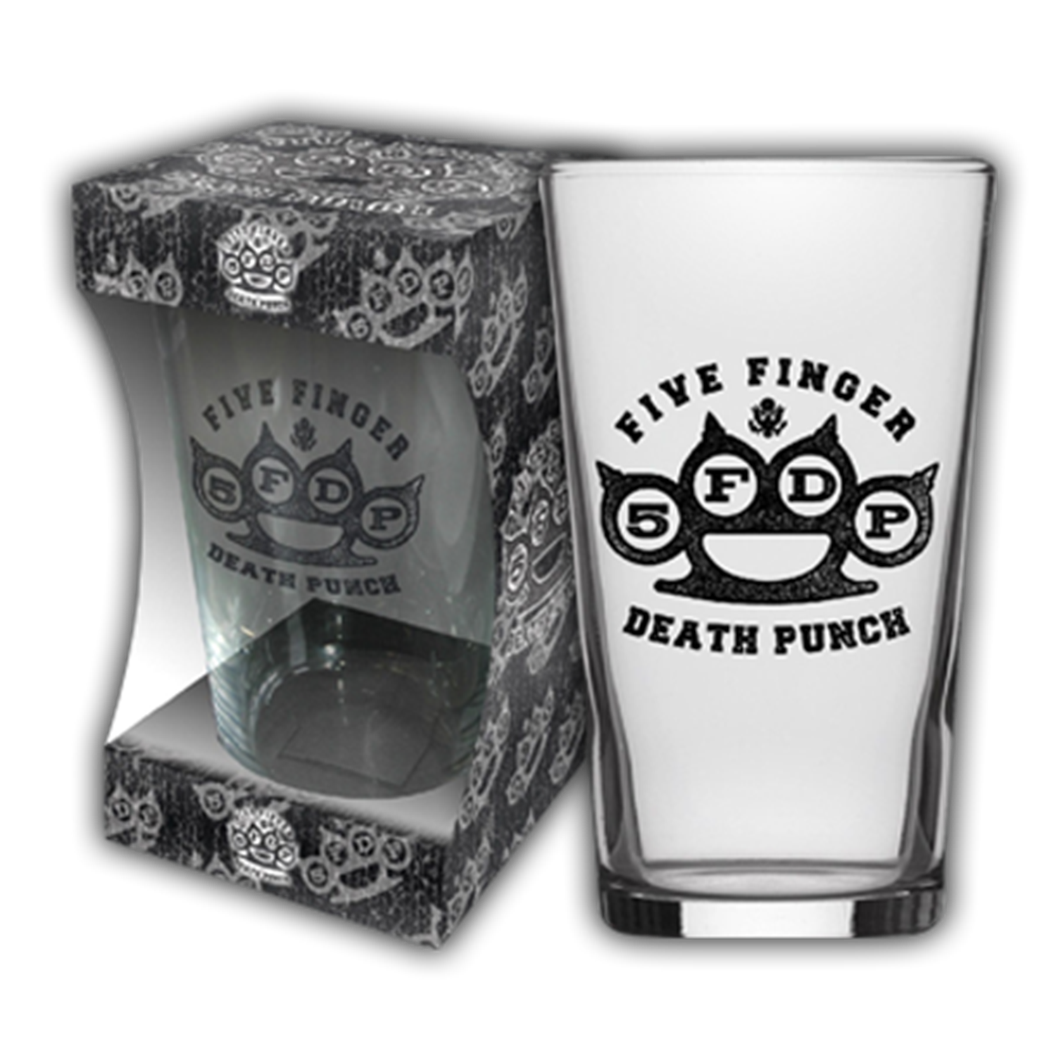 Knuckle Logo Beer Glass