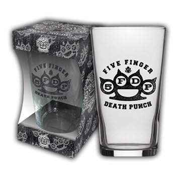 Five Finger Death Punch Knuckle Logo Beer Glass