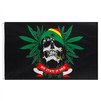  FLAG SKULL LEAF - 3' X 5'