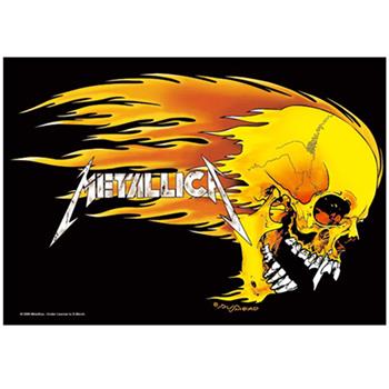 Metallica Flaming Skull Flag