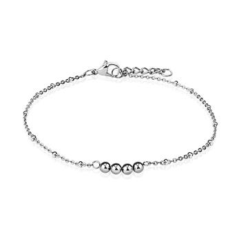 Four Beads 316L Stainless Steel Chain Anklet / Bracelet