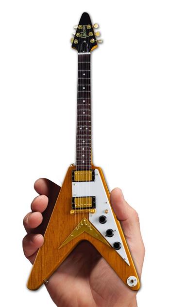 Gibson Guitars Axe Heaven Gibson 1958 Korina Flying V Mini Guitar Collectible