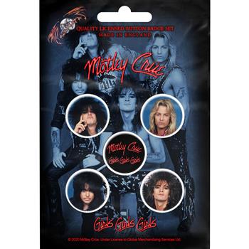 Mötley Crüe Girls, Girls, Girls Button Pin Set