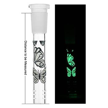  GLOW IN THE DARK OUTLINED BUTTERFLY FLUSHMOUNT DIFFUSER DOWNSTEM