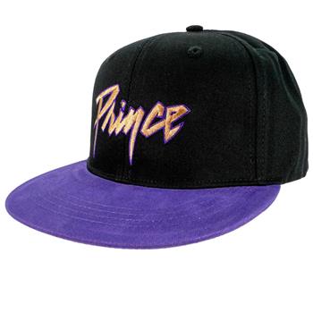 Prince Gold Logo & Symbol [Black & Purple] Snapback