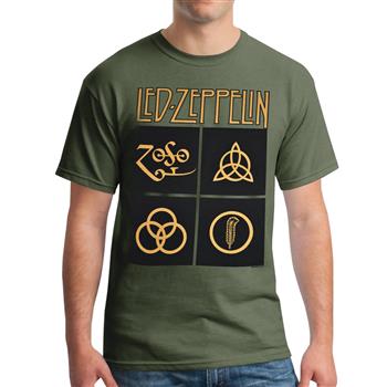Led Zeppelin Gold Symbols T-Shirt