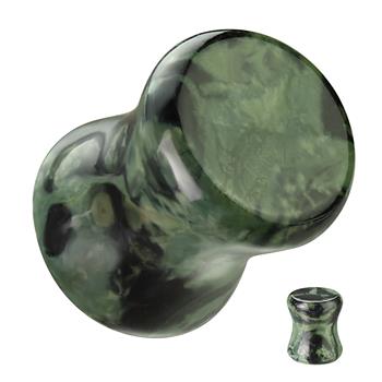  Green Eye Jasper Double Flare Semi Precious Stone Plug