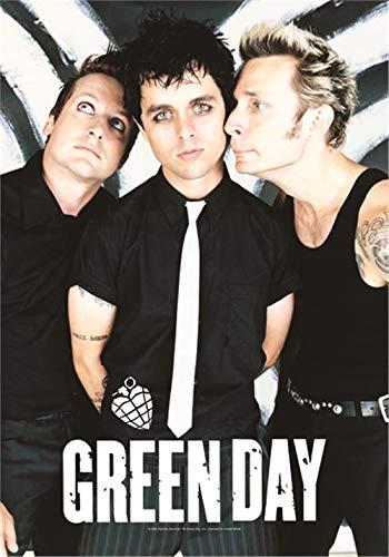 Green Day Group Shot Flag