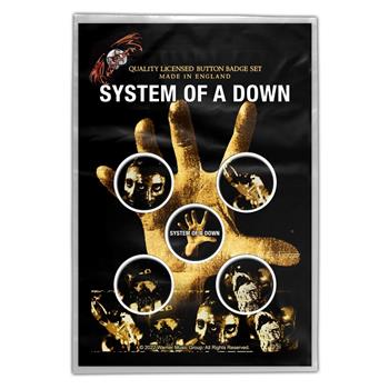 System of A Down Hand Button Pin Set