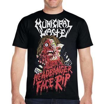 Municipal Waste Headbanger Face Rip T-Shirt