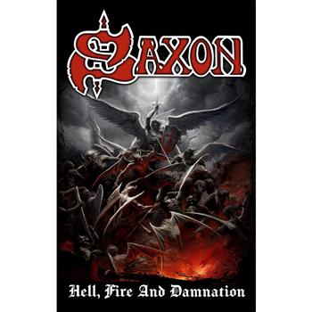 Saxon Hell, Fire And Damnation Premium Flag