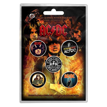 AC/DC Hells Bells Button Pin Set