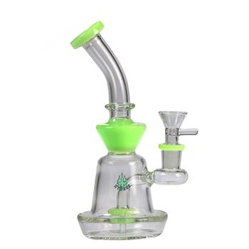  HYDROS HOURGLASS GREEN SLIME GLASS RIG - 7.5