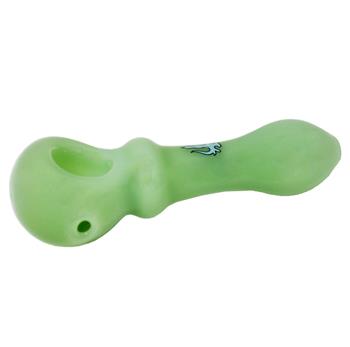  HYDROS MARIA SLIME GREEN GLASS HAND PIPE W/ BUILT IN SCREEN