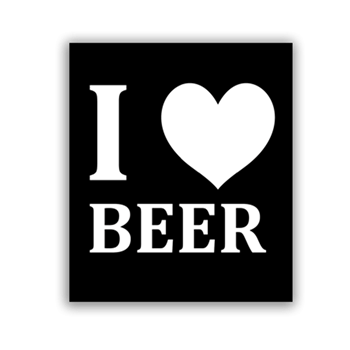Generic I LOVE BEER STICKER