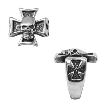  Iron Cross Skull Ring
