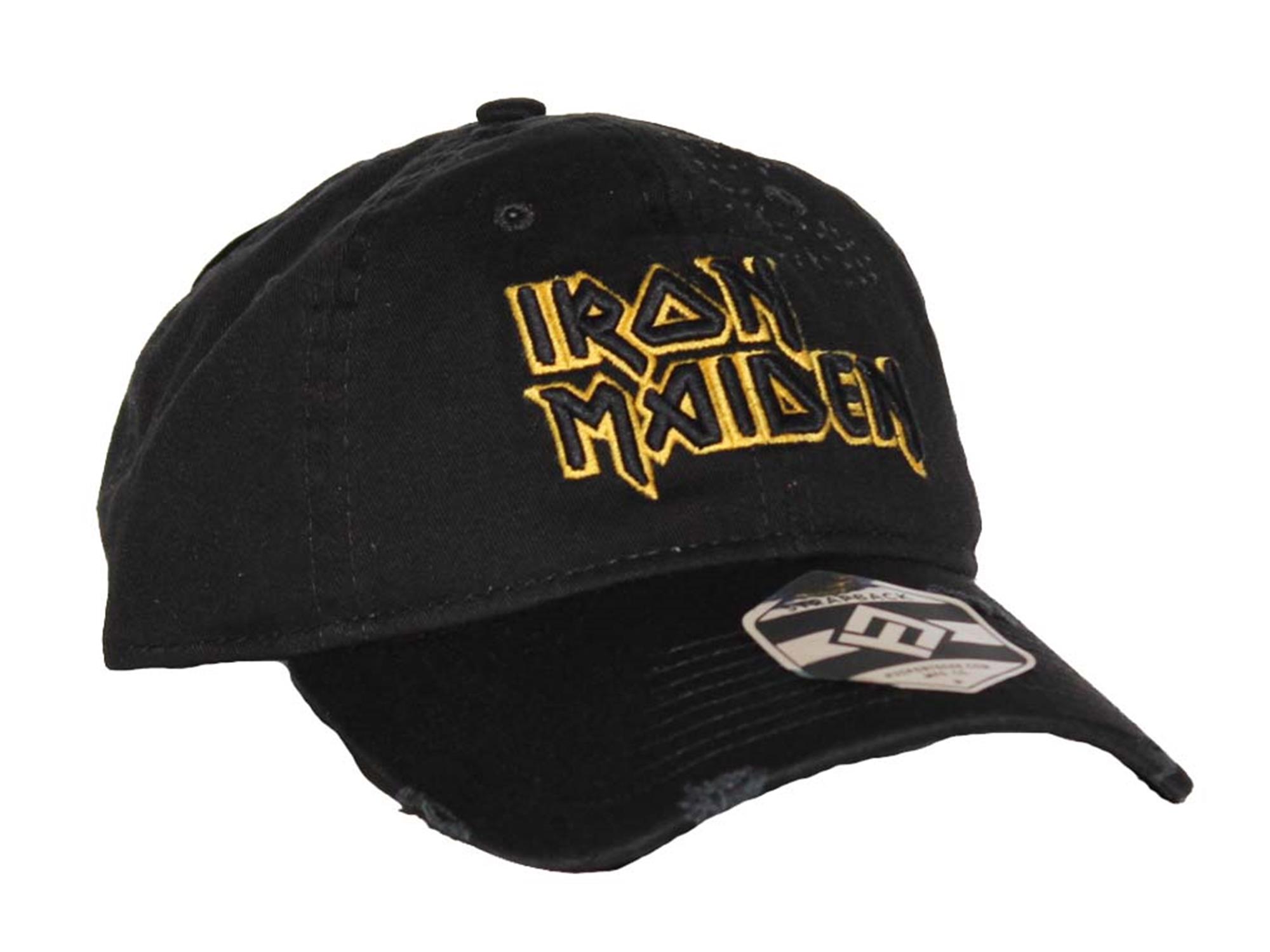 Iron Maiden Iron Maiden Yellow Logo Dad Hat Headwear | Loudtrax