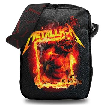 Metallica Jump In The Fire Vinyl Application Crossbody Bag