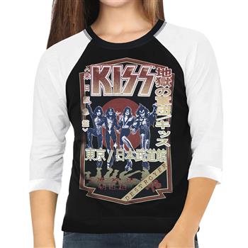 KISS KISS Destroyer Tour '78 Ladies Raglan T-Shirt