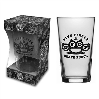 Five Finger Death Punch Knuckle Logo Beer Glass
