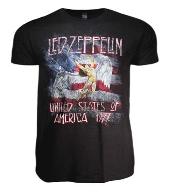 Led Zeppelin Led Zeppelin USA 77 with Flag T-Shirt